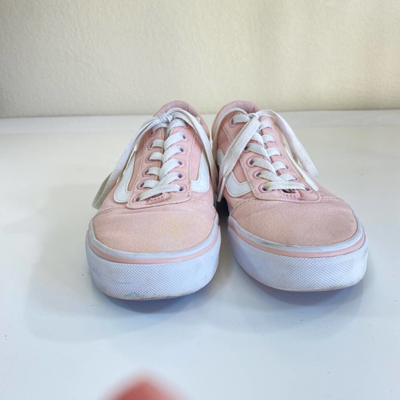 Vans Off The Wall Women's Size 7 Skateboarding Athletic Shoes Light Pink Lace Up - Picture 3 of 11